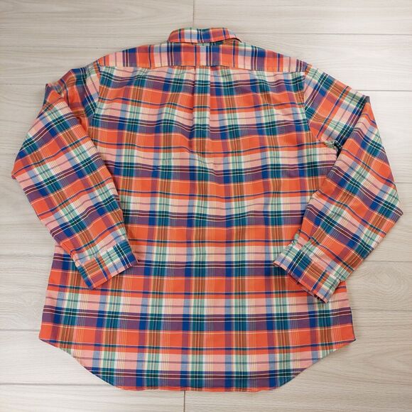 Ralph Lauren Shirt Mens XL Tartan Plaid Flesh Pony‎ Classic Button Down Oxford - Picture 3 of 10
